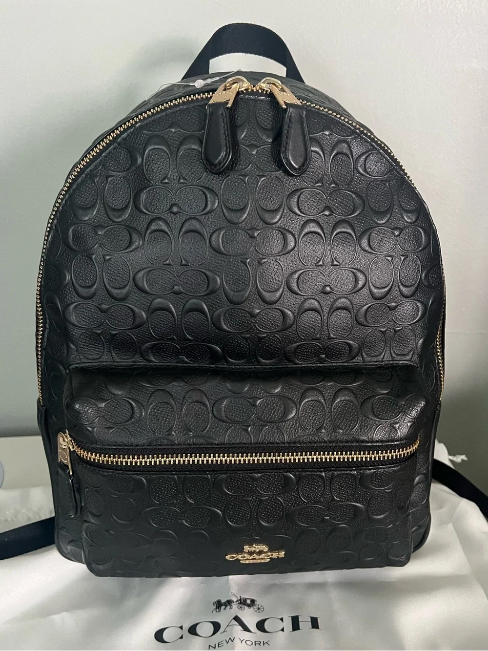 Coach Medium Charlie Backpack In Signature Leather